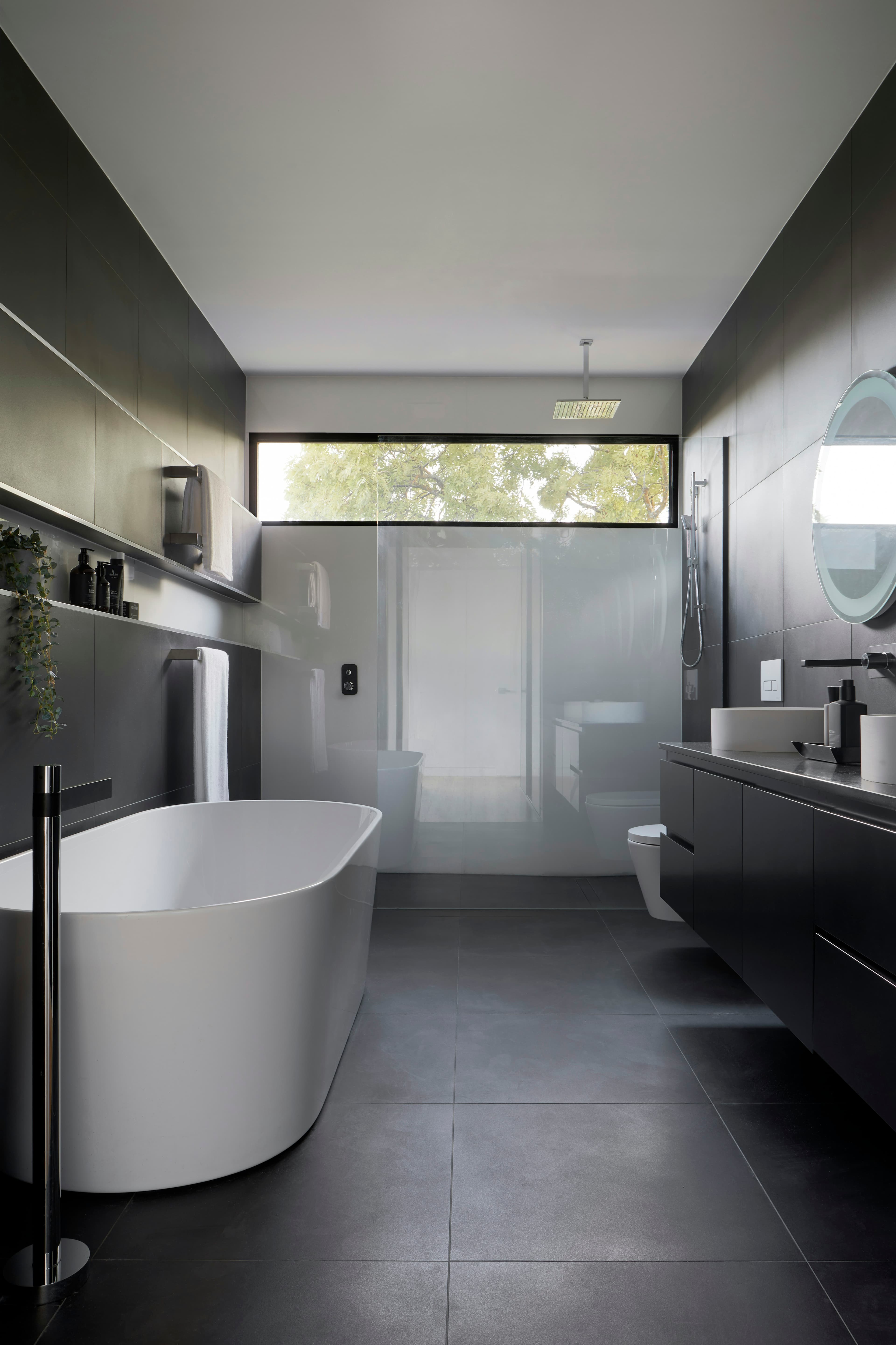 Bathroom Fitters at work, illustrative stock photo